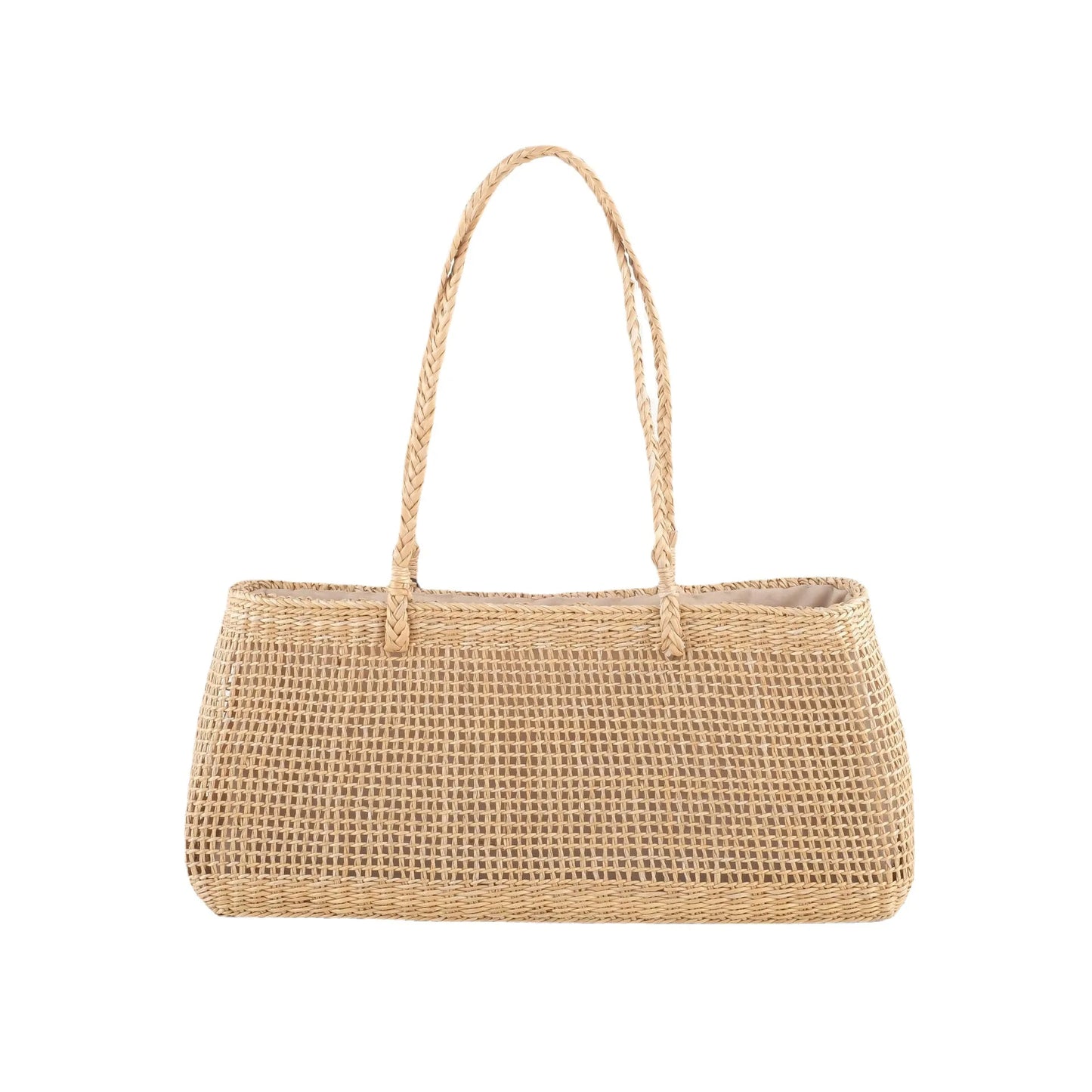 Sac Tissé Creux en Paille Naturelle – Style plaisir & Élégance Française