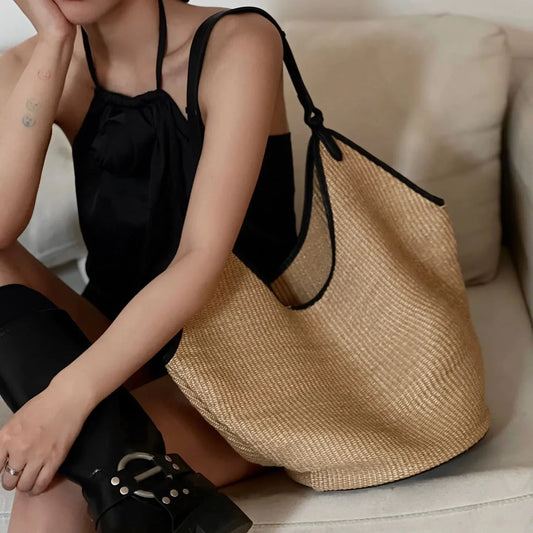 Sac tressé en cuir ciré Lafite – collection 2025
