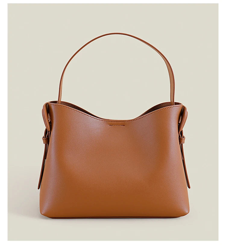 Sac fourre-tout en cuir véritable – grande capacité 2025