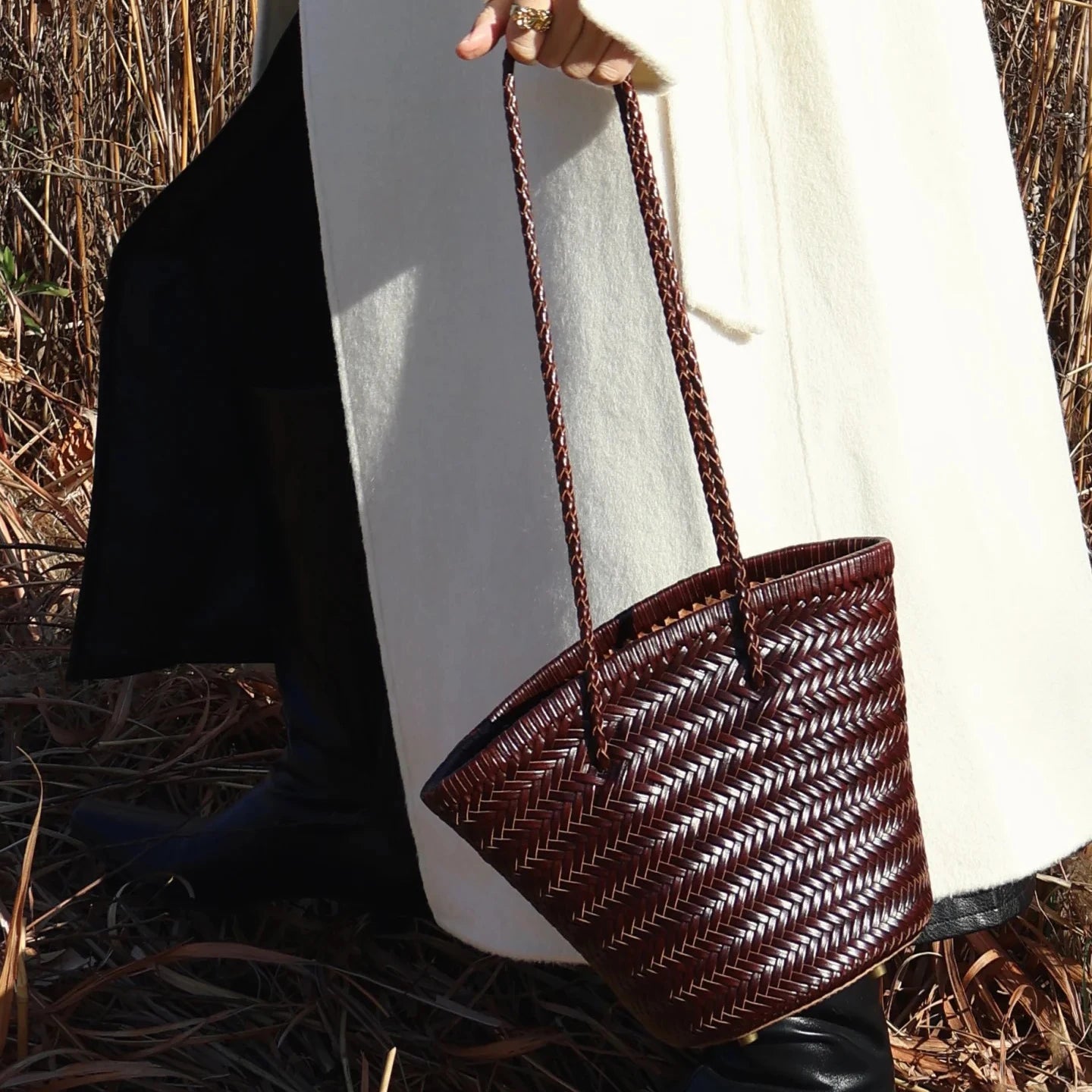 ouveau Sac à Bandoulière 2025 – Cuir de Luxe et Design Tissé Français