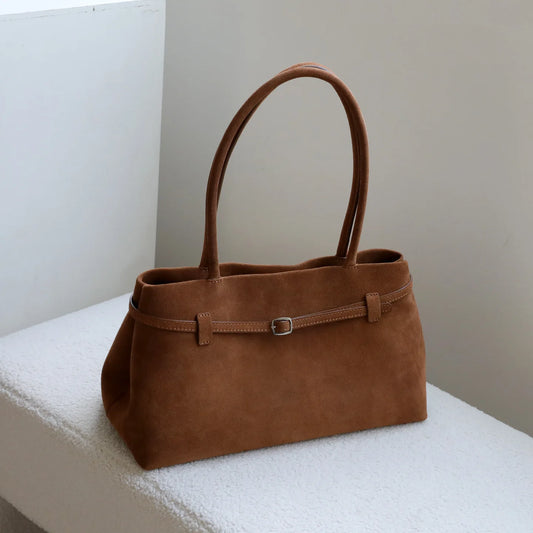 Sac à Bandoulière Vintage pour Femmes – Cuir de Vache Givré & Boucle Chic