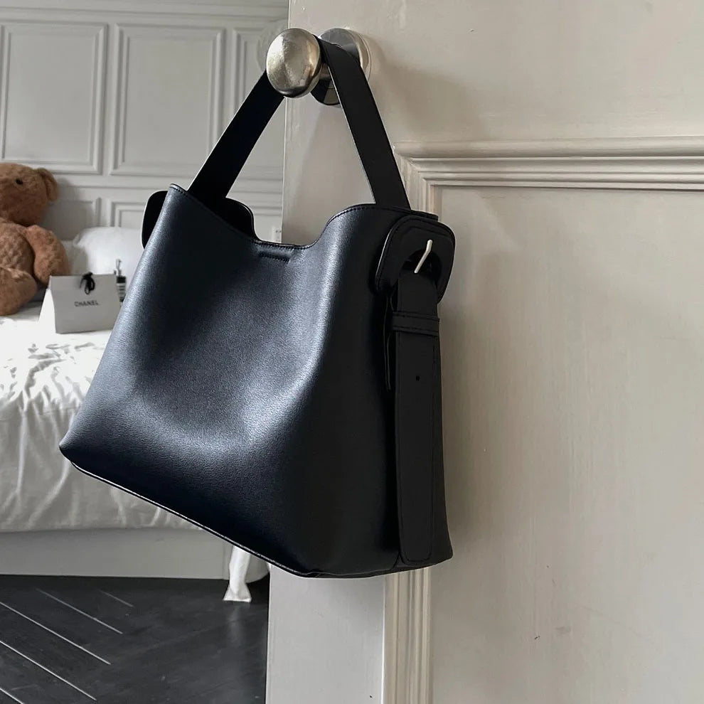 Sac fourre-tout en cuir véritable – grande capacité 2025