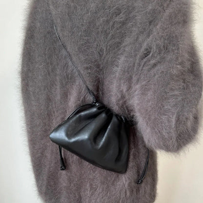 Sac à bandoulière en cuir souple – style nuage