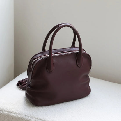Sac à Bandoulière Féminin 2025 – Cuir Véritable & Silhouette de Coque Élégante