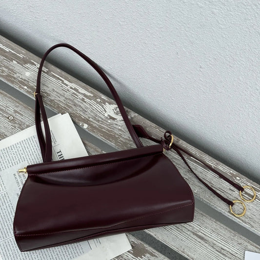 Sac à Main à Clip en Cuir Véritable – Style Vintage Personnalisé 2025