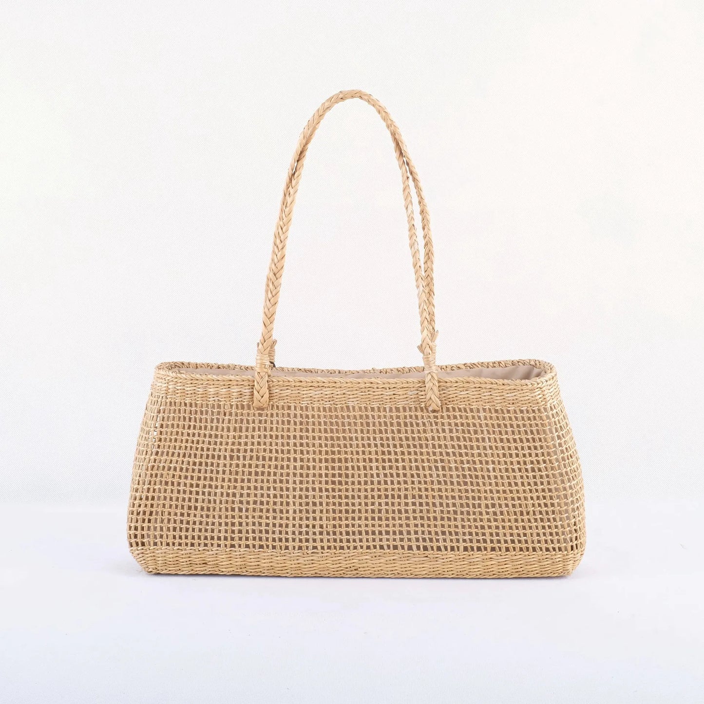 Sac Tissé Creux en Paille Naturelle – Style plaisir & Élégance Française