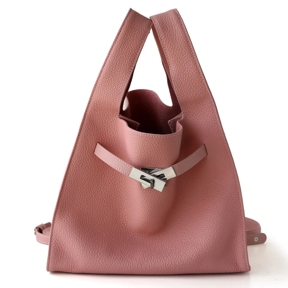 Sac seau en cuir véritable – design exclusif 2025