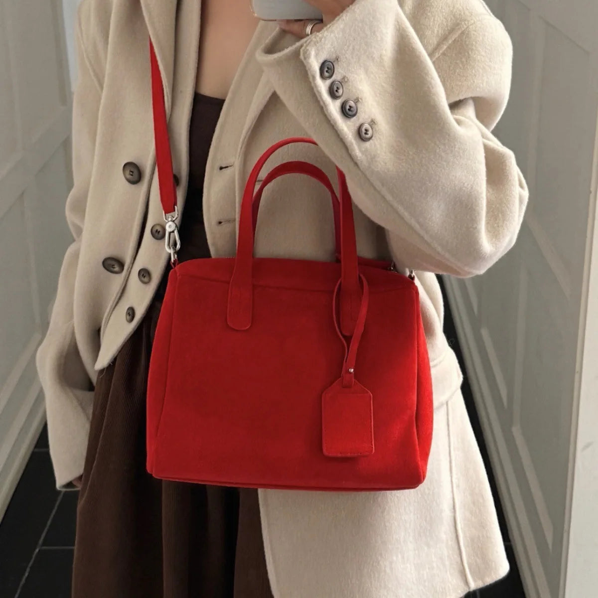 Sac Boston en cuir mat – collection automne-hiver