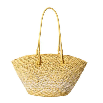 Sac Fourre-Tout en Paille Tissée – Design Niche & Esprit Vacances Français