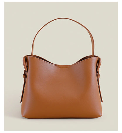 Sac fourre-tout en cuir véritable – grande capacité 2025