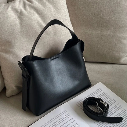 Sac fourre-tout en cuir véritable – grande capacité 2025