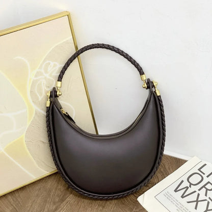 Sac croissant cuir véritable – allure chic et moderne