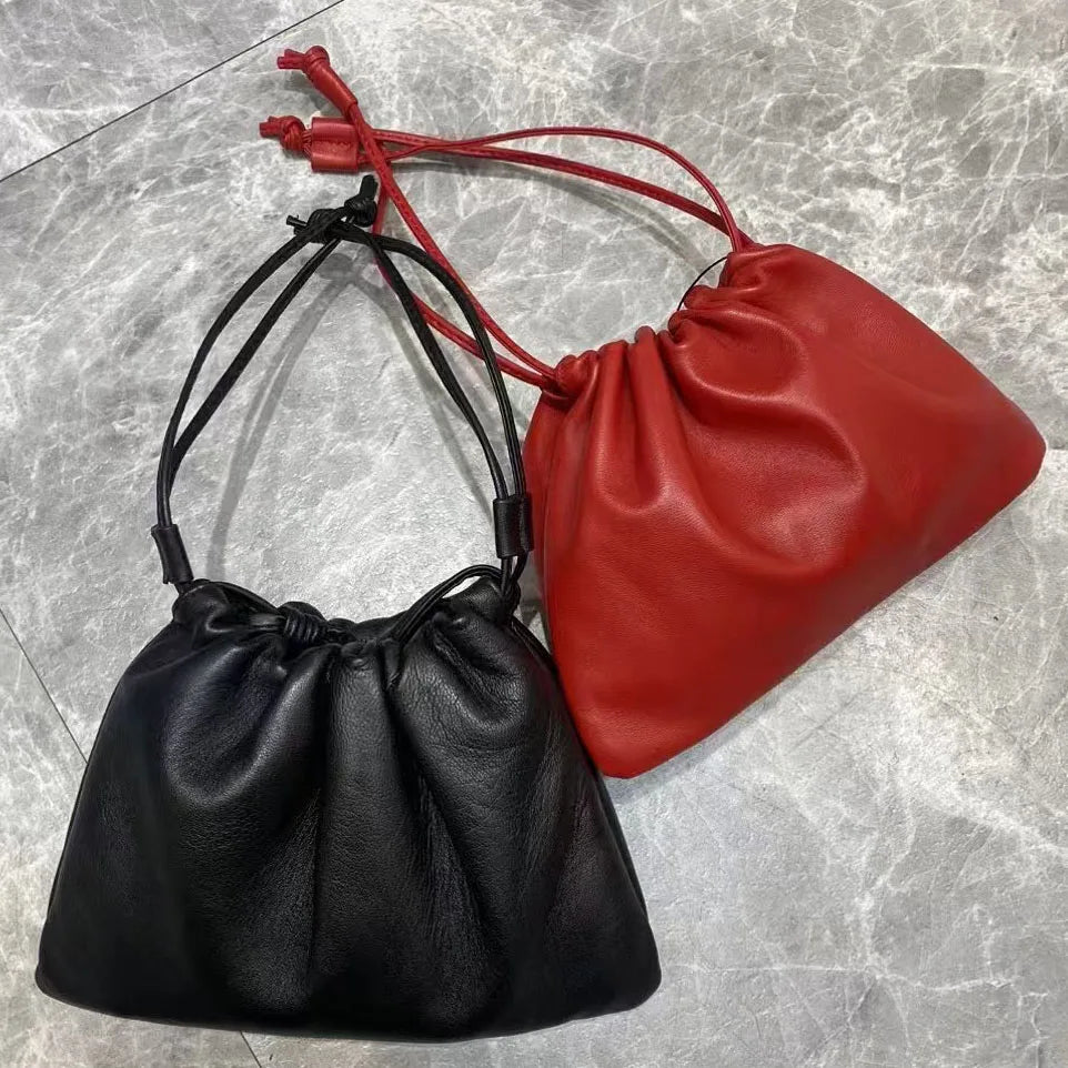 Sac à bandoulière en cuir souple – style nuage