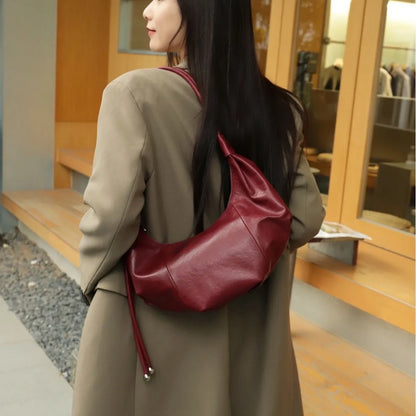 Sac à Épaule Féminin 2025 – Cuir Véritable, Style Vintage Chic