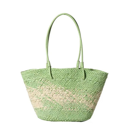 Sac Fourre-Tout en Paille Tissée – Design Niche & Esprit Vacances Français
