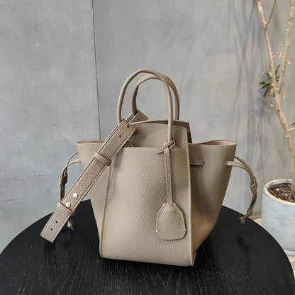 Sac à Main en Cuir Véritable à Cordon – Style Contemporain pour Femmes
