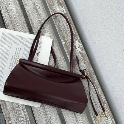 Sac à Main à Clip en Cuir Véritable – Style Vintage Personnalisé 2025