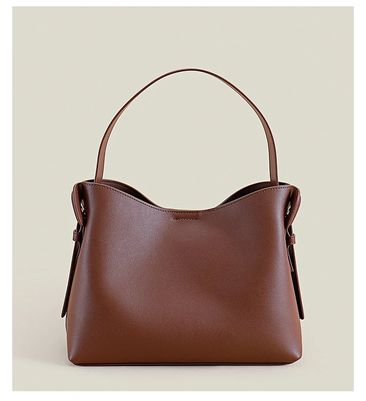 Sac fourre-tout en cuir véritable – grande capacité 2025