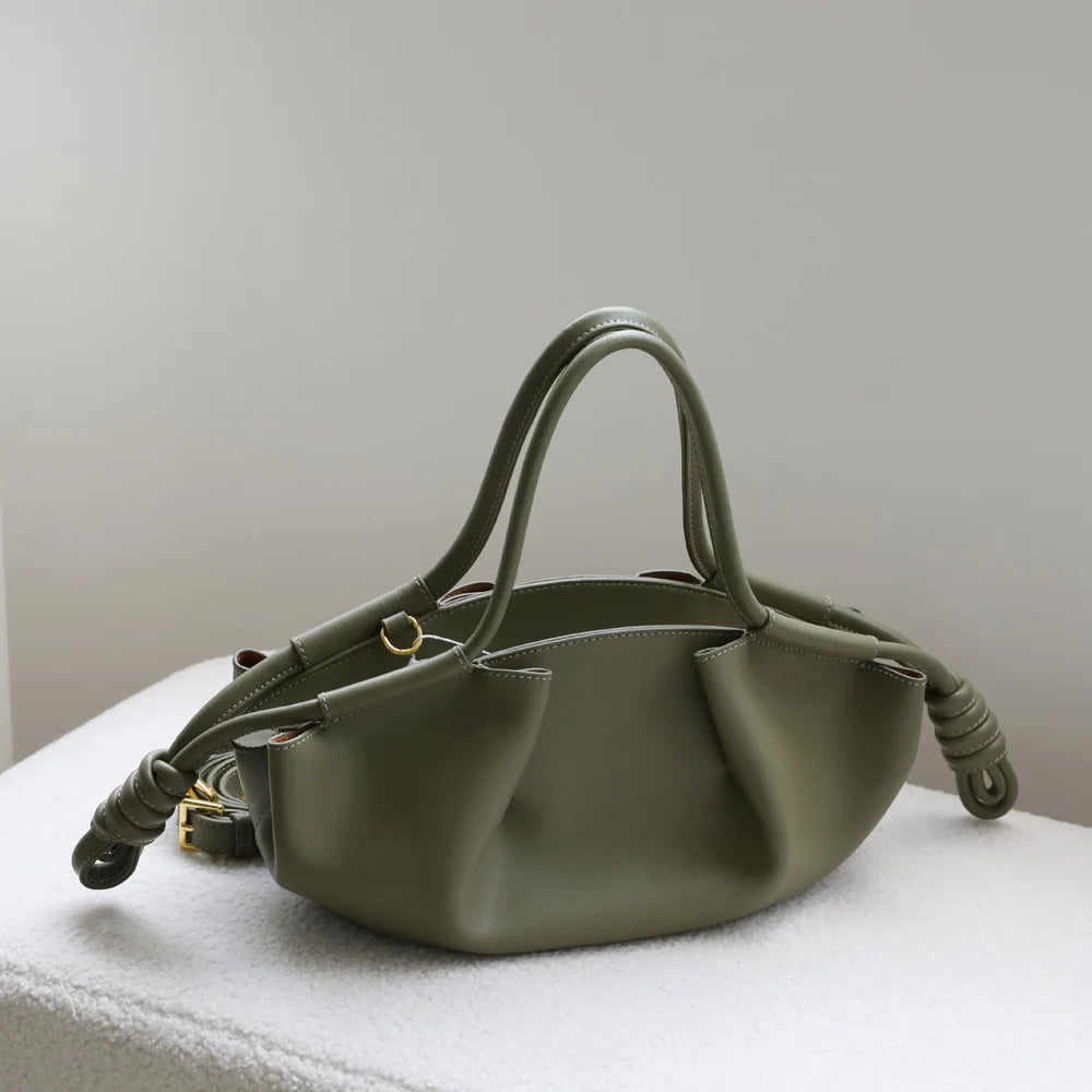 Sac nuage en cuir véritable – élégance moderne et féminine