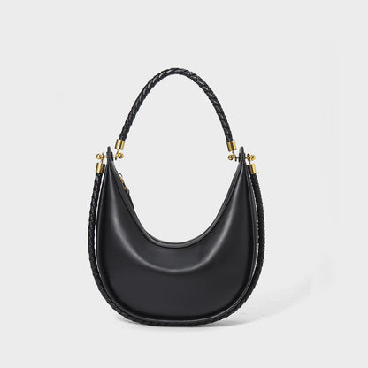 Sac croissant cuir véritable – allure chic et moderne