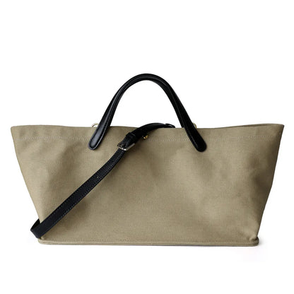 Sac fourre-tout en cuir et toile – design 2025