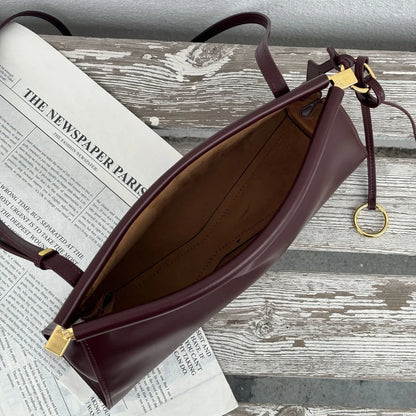 Sac à Main à Clip en Cuir Véritable – Style Vintage Personnalisé 2025