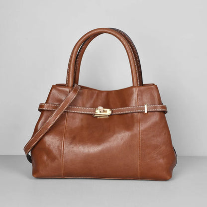 Petit sac à main en cuir beige – édition luxe