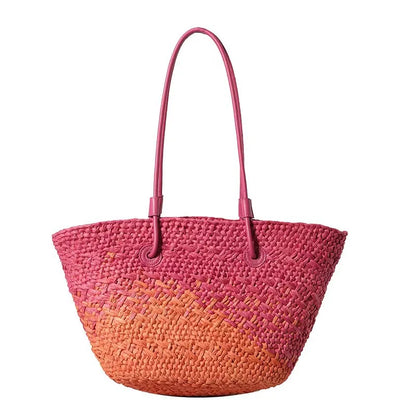Sac Fourre-Tout en Paille Tissée – Design Niche & Esprit Vacances Français
